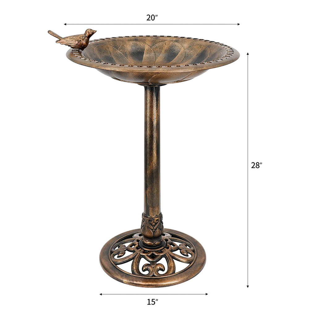 28 Inch Bird Bath for Outdoor