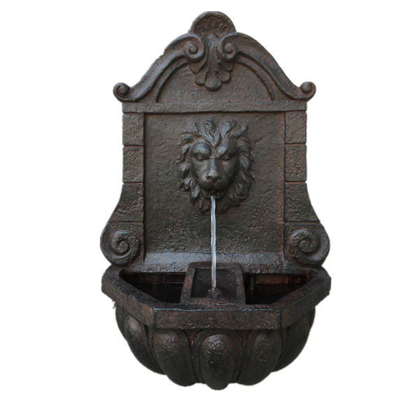 Resin Lion's Head Wall hanging Fountain
