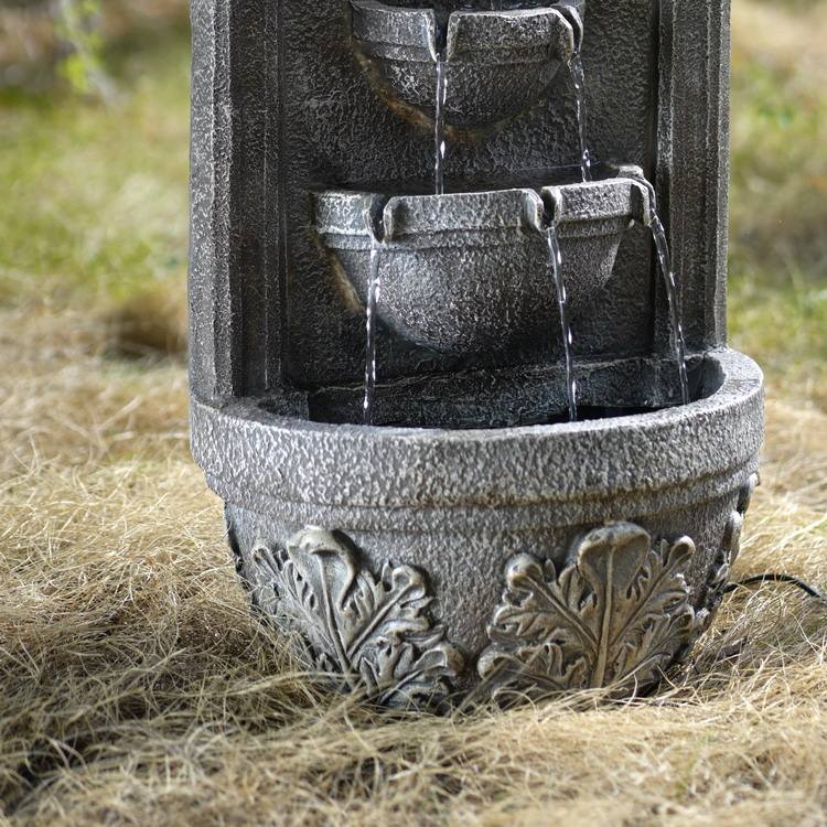 Lion Head wall solar waterfall water fountain indoor & outdoor fountain pool swimming waterfall