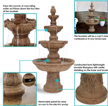 Pineapple Large Outdoor Water Fountain