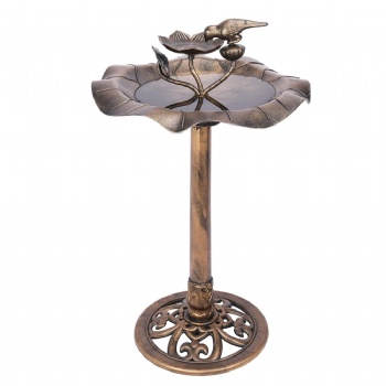 34 Inch Height Polyresin Birdbaths Lightweight Antique Outdoor Garden Bird Bath