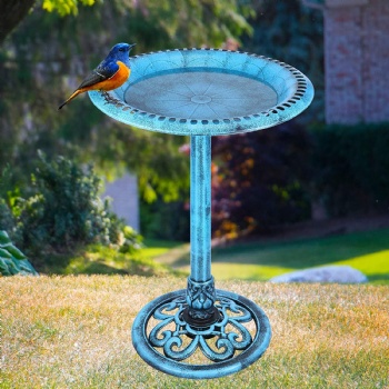 28 Inch Height Polyresin Birdbaths