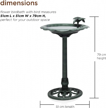 Antique Flower Birdbath