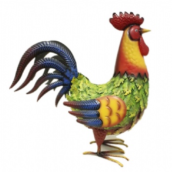 Modern Outdoor Garden Animal Metal Garden Decoration Chicken Statue