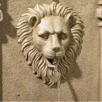 Garden Decoration Hanging resin  water Lion Head Wall fountain